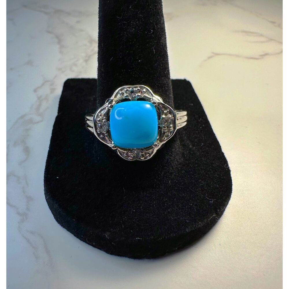 Sterling Sliver .925 And Turquoise Women’s Ring Size 9
